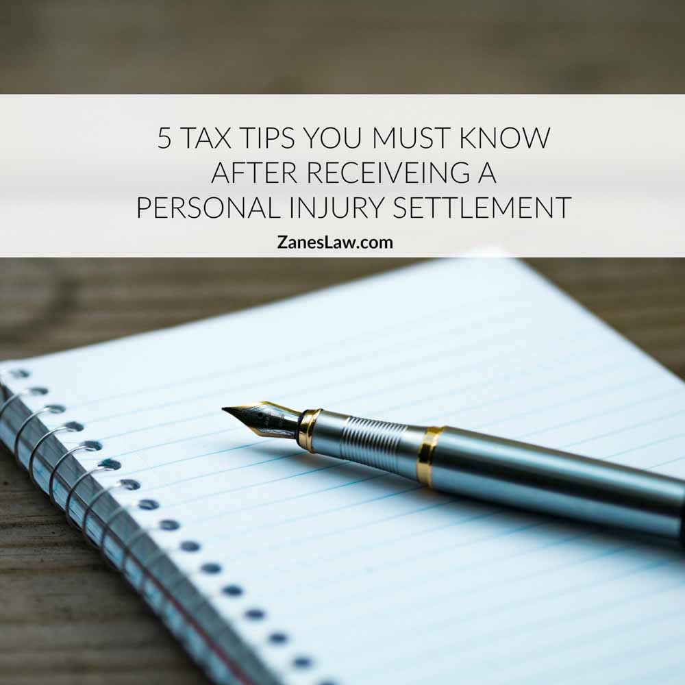 Personal Injury Settlement - 5 Tax Tips