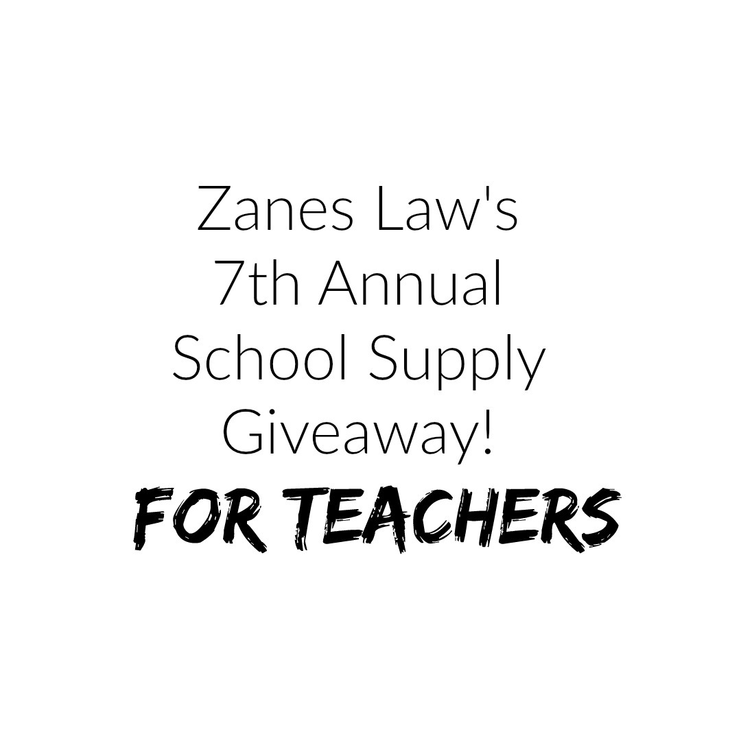 Zanes Law's School Supply Giveaway 2017!